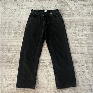 Black wide/ straight -Leg Jeans